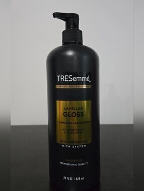 New Tressemme Lamellar Gloss Shampoo - Black & Gold, Big Bottle 28oz